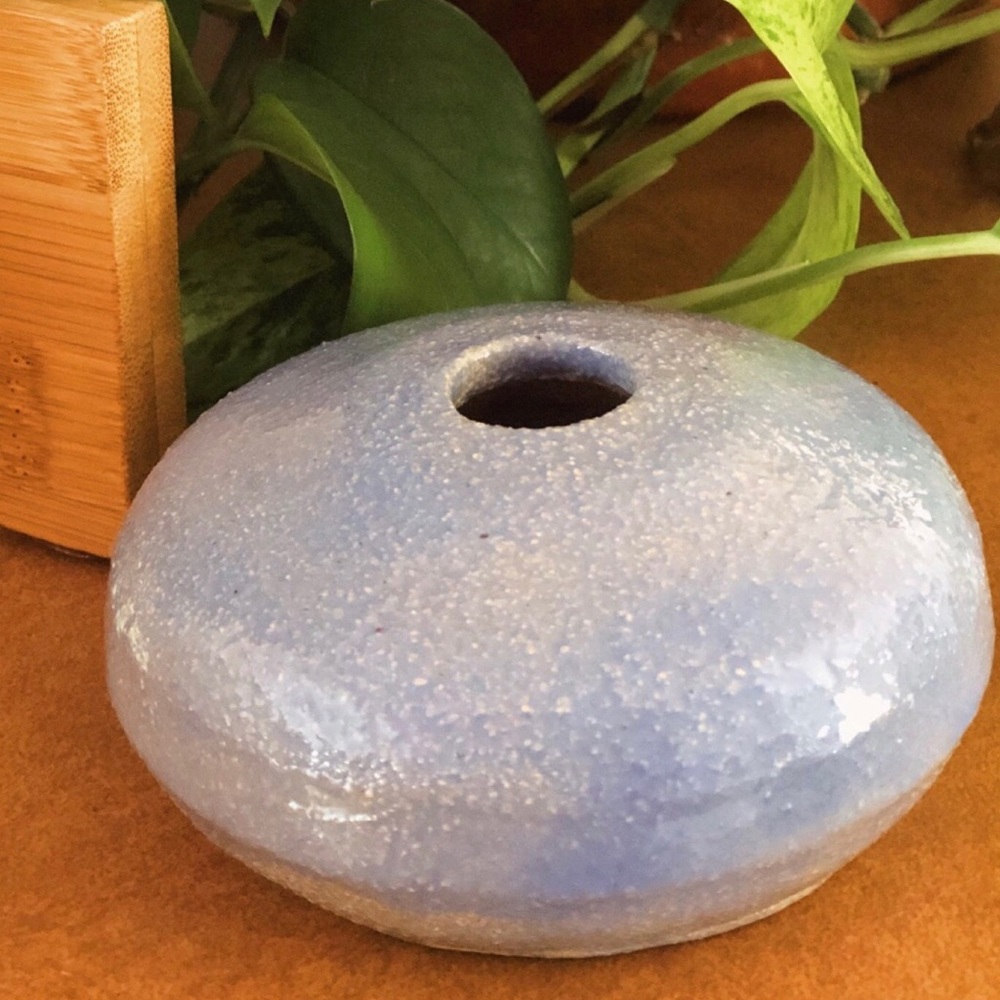 Small Periwinkle Handmade Bud Vase 2000s